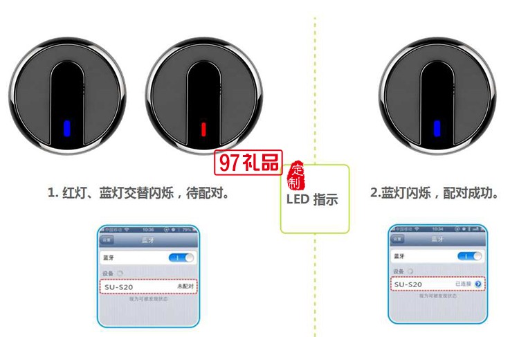 車(chē)載藍(lán)牙耳機(jī)車(chē)充 帶香薰