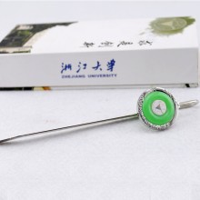 金鑲玉金屬桿書(shū)簽 高校創(chuàng)意禮品定制 浙江大學(xué)定制案例