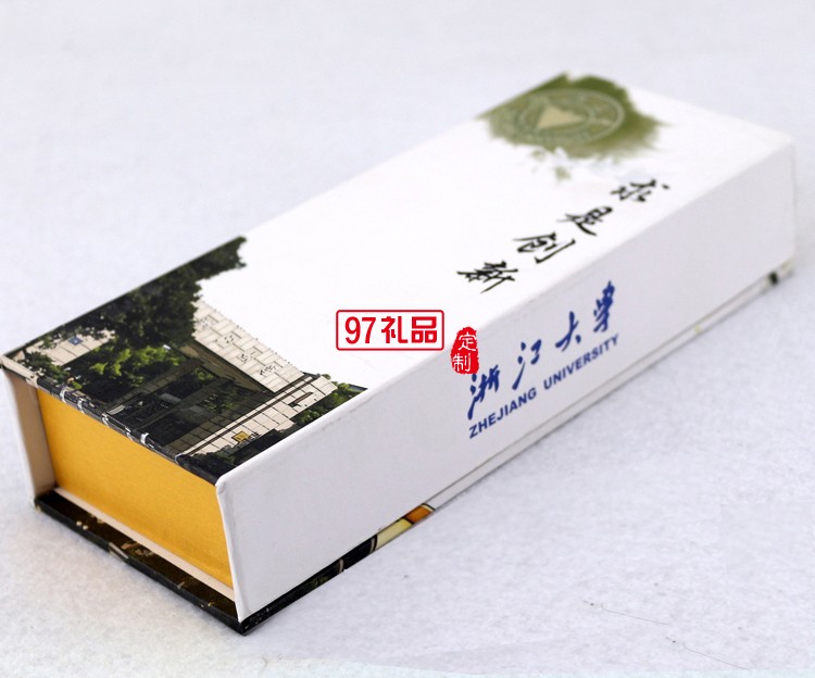 金鑲玉金屬桿書簽 高校創(chuàng)意禮品定制 浙江大學定制案例