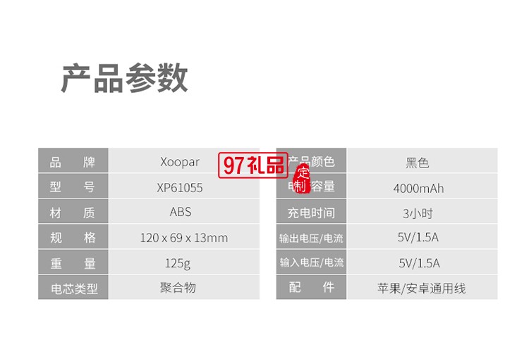 迷你便攜薄充電寶LCD數(shù)顯移動電源聚合物智能手機(jī)通用