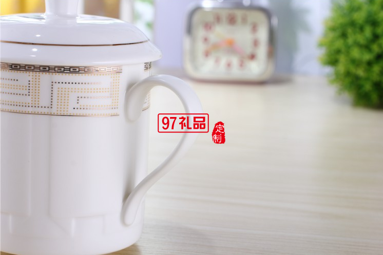 陶瓷杯商務(wù)大號水杯茶水杯辦公室禮品杯子定制