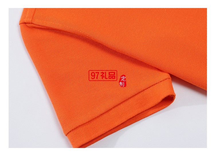 紅素純色翻領(lǐng)兒童款可定制logo定制Polo衫員工服飾廣告衫