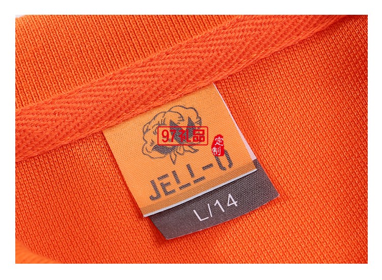 紅素純色翻領(lǐng)兒童款可定制logo定制Polo衫員工服飾廣告衫