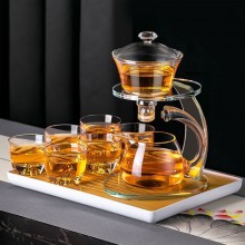 泡茶神器玻璃全自動(dòng)懶人茶具套裝耐高溫家用功夫懶人磁吸茶具