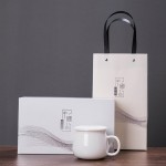 白瓷茶具茶杯羊脂玉過濾帶蓋辦公杯酒店用禮品logo伴手禮