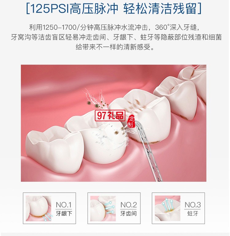 艾優(yōu)高頻脈沖沖牙器便攜電動洗牙器 CF8-1定制公司廣告禮品