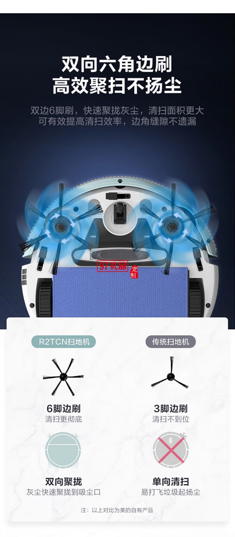 美的掃地機器人R2TCN掃拖一體機環(huán)境感應(yīng)真空定制公司廣告禮品