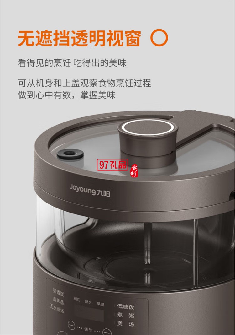 九陽多功能電飯煲蒸汽玻璃內(nèi)膽煮飯F(tuán)30S-S360定制公司廣告禮品