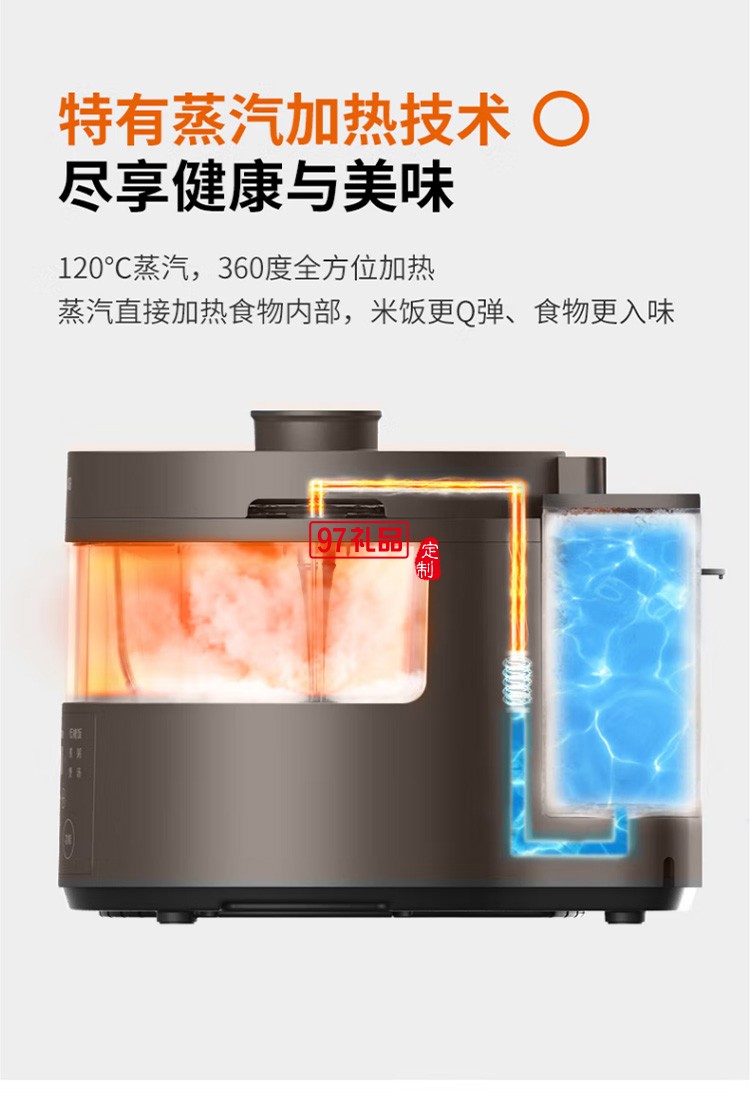 九陽多功能電飯煲蒸汽玻璃內(nèi)膽煮飯F(tuán)30S-S360定制公司廣告禮品